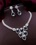 Silver-Plated Green Stone Necklace Set | Indian Jewellery | Stone Jewellery Indian Neckles Set With Matching Earring Set