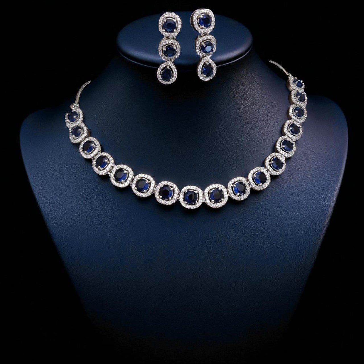 Silver-Plated Red Stone Necklace Set with Matching Earrings | Indian Jewellery | Stone Jewellery Indian Neckles Set