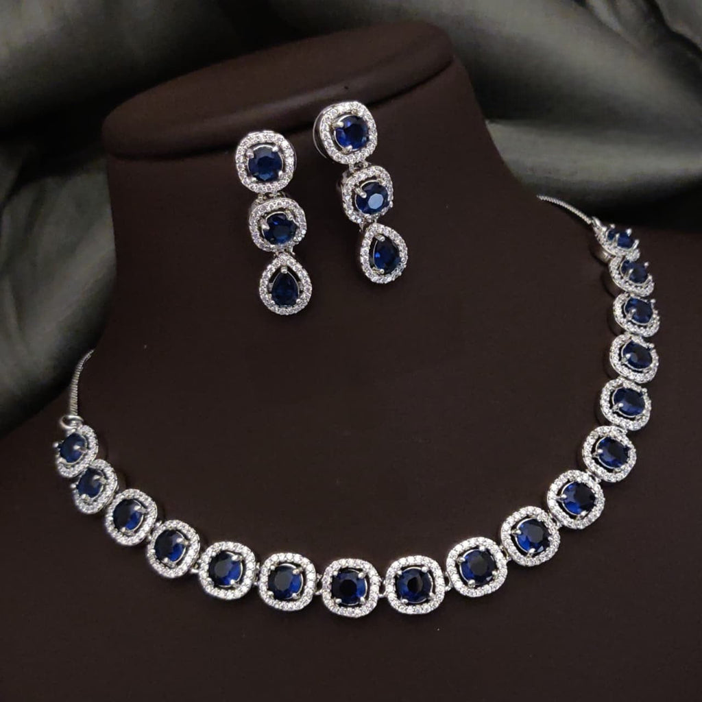 Silver-Plated Red Stone Necklace Set with Matching Earrings | Indian Jewellery | Stone Jewellery Indian Neckles Set
