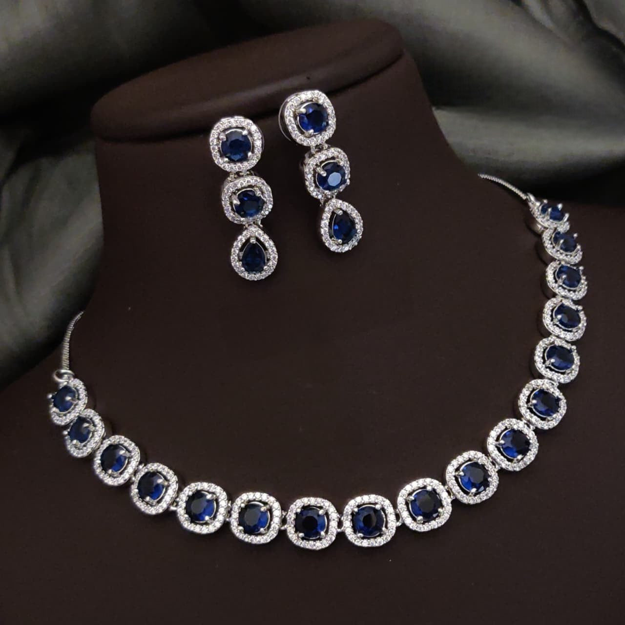 Silver-Plated Red Stone Necklace Set with Matching Earrings | Indian Jewellery | Stone Jewellery Indian Neckles Set