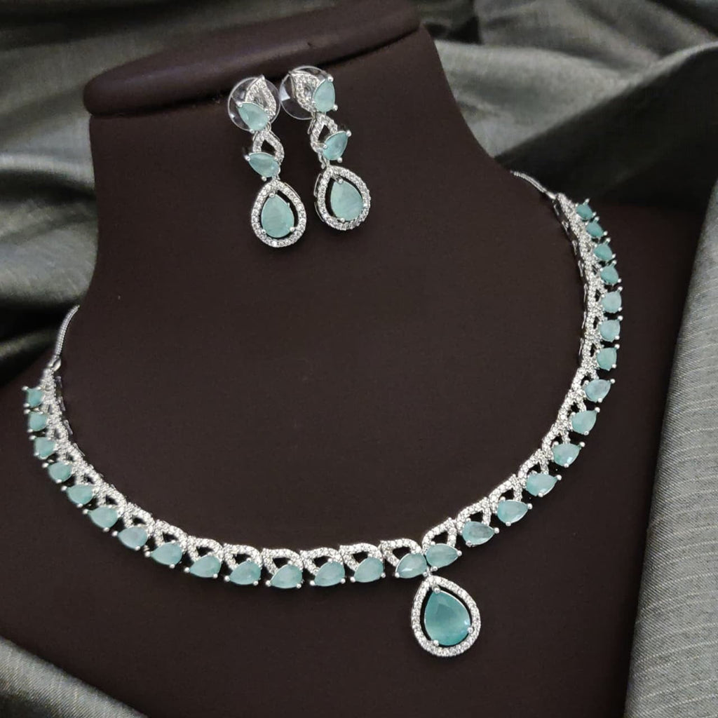 Silver-Plated Red Stone Necklace Set with Earrings | Indian Jewellery | Stone Jewellery Indian Neckles Set