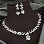 Silver-Plated Red Stone Necklace Set with Earrings | Indian Jewellery | Stone Jewellery Indian Neckles Set