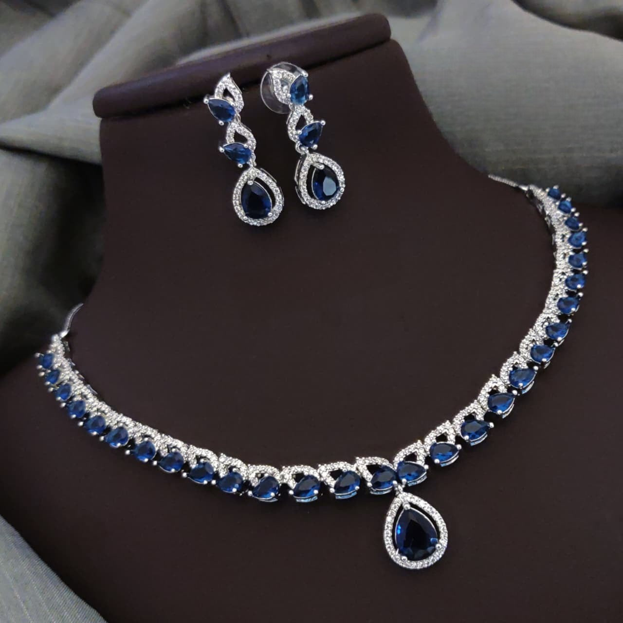 Silver-Plated Red Stone Necklace Set with Earrings | Indian Jewellery | Stone Jewellery Indian Neckles Set