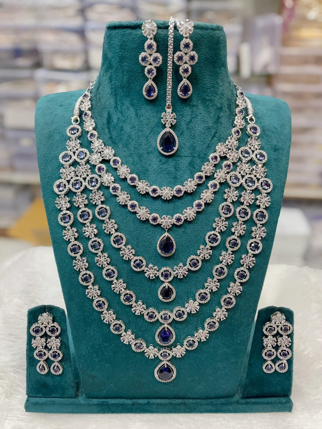 Silver-Plated Ruby Stone Bridal Necklace Set with Earrings | Indian Jewellery | Kundan Jewellery Indian Neckles Set | Indian Wedding Jewelry