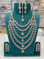 Silver-Plated Ruby Stone Bridal Necklace Set with Earrings | Indian Jewellery | Kundan Jewellery Indian Neckles Set | Indian Wedding Jewelry