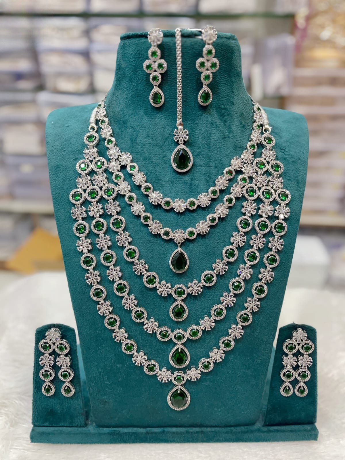 Silver-Plated Ruby Stone Bridal Necklace Set with Earrings | Indian Jewellery | Kundan Jewellery Indian Neckles Set | Indian Wedding Jewelry