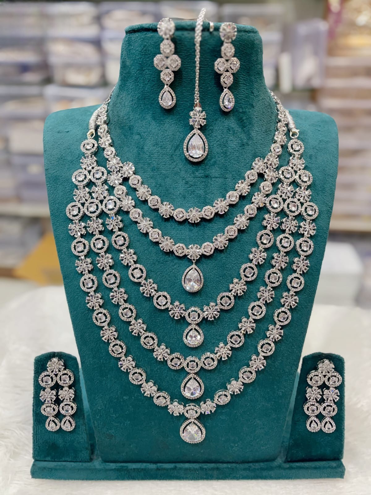 Silver-Plated Ruby Stone Bridal Necklace Set with Earrings | Indian Jewellery | Kundan Jewellery Indian Neckles Set | Indian Wedding Jewelry