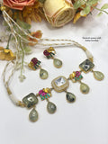Elephant Motif Jadau Kundan Necklace Set with Matching Earrings | Indian Jewellery | Kundan Polki Jewellery Indian Neckles Set