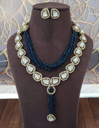 Beaded Kundan Necklace Set with Earrings | Indian Jewellery | Premium Beaded Kundan Jewellery Indian Neckles Set