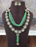 Beaded Kundan Necklace Set with Earrings | Indian Jewellery | Premium Beaded Kundan Jewellery Indian Neckles Set