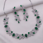 Sapphire Blue Stone Necklace Set with Earrings | Indian Jewellery | Premium Stone Jewellery Indian Neckles Set