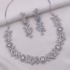 Sapphire Blue Stone Necklace Set with Earrings | Indian Jewellery | Premium Stone Jewellery Indian Neckles Set