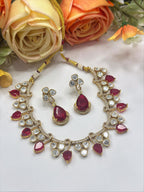 Stone Necklace & Earrings Set | Indian Jewellery | Stone Jewellery | Indian Necklace Set