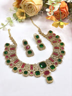 Toned Kundan Choker Necklace Set with Earrings | Indian Jewellery | Kundan Jewellery | Indian Necklace Set