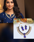 Kundan Pearl Bridal Necklace & Earrings Set | Indian Jewellery | Kundan Pearl Jewellery | Indian Necklace Set