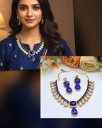 Kundan Pearl Bridal Necklace & Earrings Set | Indian Jewellery | Kundan Pearl Jewellery | Indian Necklace Set