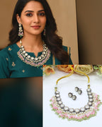 Kundan Pearl Bridal Necklace & Earrings Set | Indian Jewellery | Kundan Pearl Jewellery | Indian Necklace Set