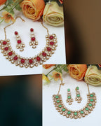 Kundan Bridal Necklace & Earrings Set | Indian Jewellery | Beautiful Kundan Stone Jewellery | Indian Necklace Set