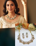 Kundan Bridal Necklace Set | Indian Jewellery | Kundan Jewellery | Indian Necklace Set With Earrings Set
