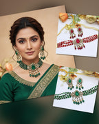 Stone Kundan Choker Necklace Set | Indian Jewellery | Stone Kundan Indian Necklace Set with Matching Earrings | Indian Jewellery for Women