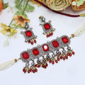 Stone Kundan Choker Necklace Set | Indian Jewellery | Stone Kundan Indian Necklace Set with Matching Earrings | Indian Jewellery