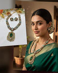 Multicolor Kundan Necklace Set | Indian Jewellery | Kundan Indian Necklace Set with Matching Earrings | Premium Indian Jewellery