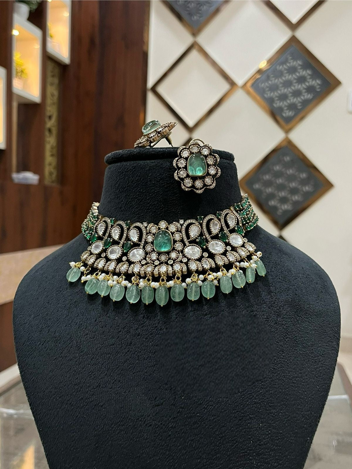 Kundan Choker Necklace Set | Indian Jewellery | Kundan Polki Indian Necklace Set for Weddings