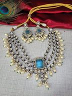 Bridal Kundan Pearl Beaded Jewellery Set | Kundan Polki Indian Choker Necklace Set | Elegant Indian Jewellery