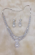 ridal Gold-Plated Jewellery Set with Matching Earrings | Sparkling Crystals & Pearls | Traditional Indian Necklace Set | Indian Jewellery