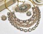 Bollywood Inspired Kareena Kapoor Jewellery Set – Kundan Polki Choker & Earrings, Elegant Indian Bridal Jewellery