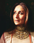 Bollywood Inspired Kareena Kapoor Jewellery Set – Kundan Polki Choker & Earrings, Elegant Indian Bridal Jewellery