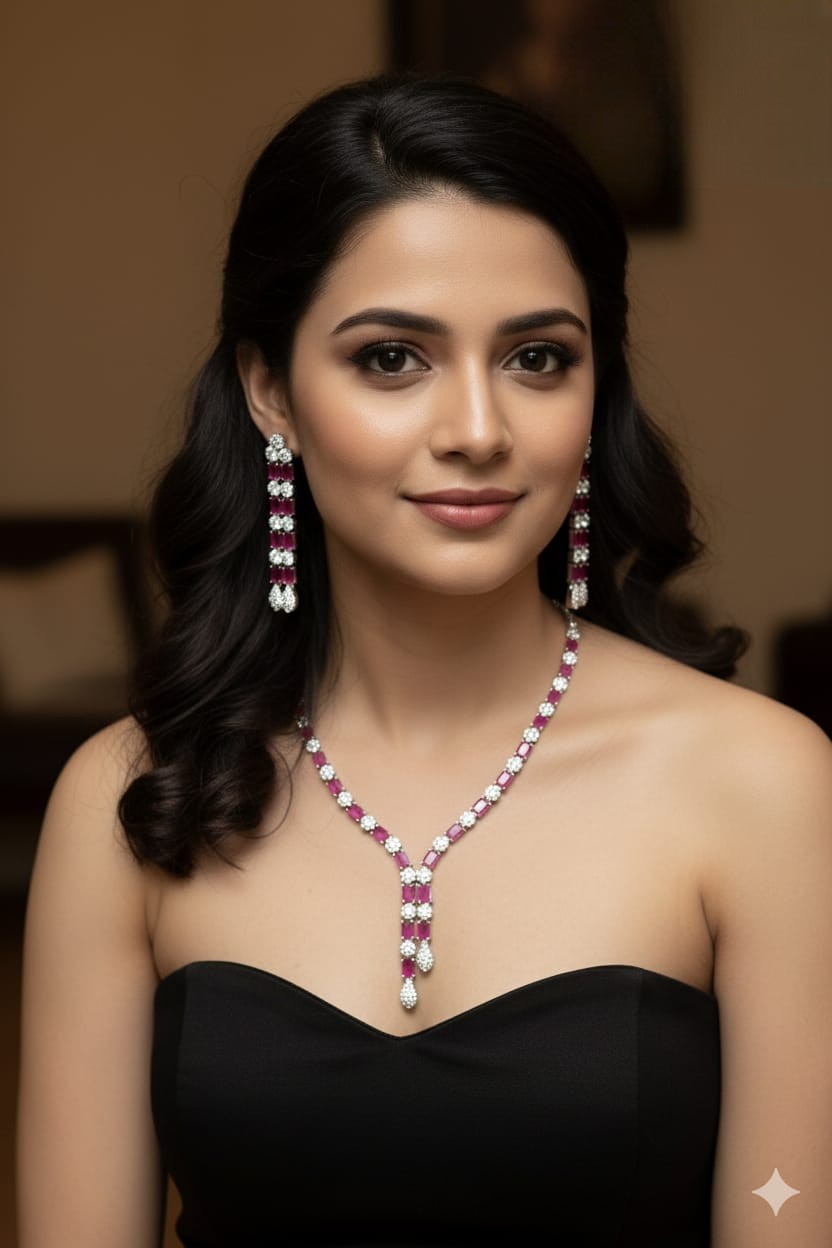 AD Jewellery Necklace Set – Statement Necklace for Women | Indian Jewellery Online