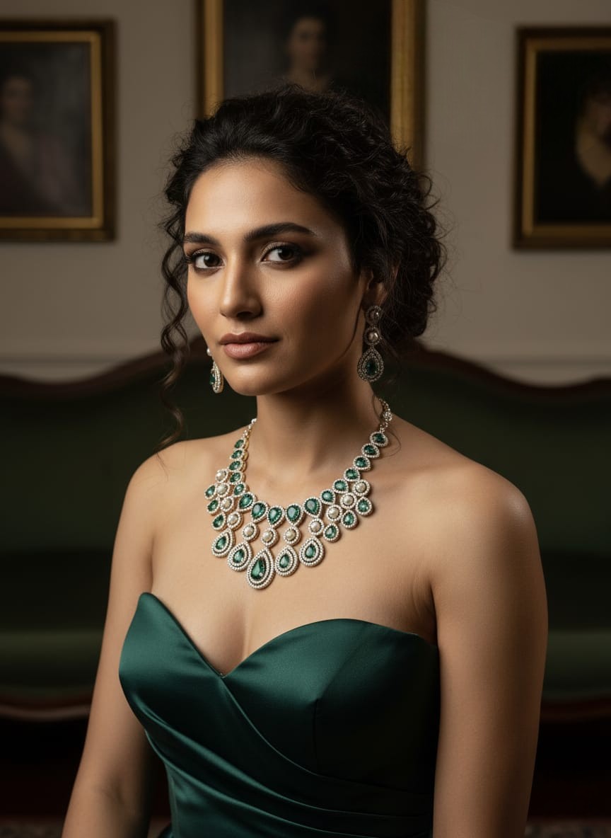 Bridal Pearl Beaded Jewellery Set | Kundan Teardrop Necklace Set with Earrings | Traditional Indian Bridal Jewellery Set | Elegant Indian Wedding Jewellery