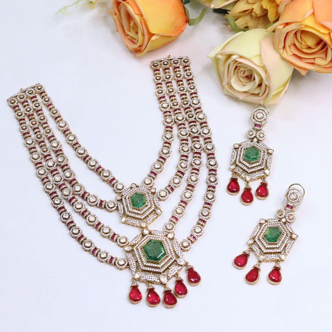 Bridal Kundan Stone Beaded Necklace Set with Earrings – Indian Kundan Polki Jewellery | Libasaa Traditional Indian Bridal Jewellery Collectionional Indian Bridal Jewellery Collection