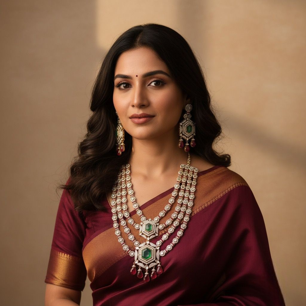 Bridal Kundan Stone Beaded Necklace Set with Earrings – Indian Kundan Polki Jewellery | Libasaa Traditional Indian Bridal Jewellery Collectionional Indian Bridal Jewellery Collection