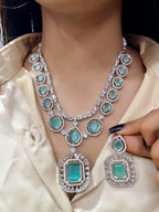 AD Stone Jewellery Set – Indian American Stone Bridal Jewellery | Libasaa Indian Jewellery Collection