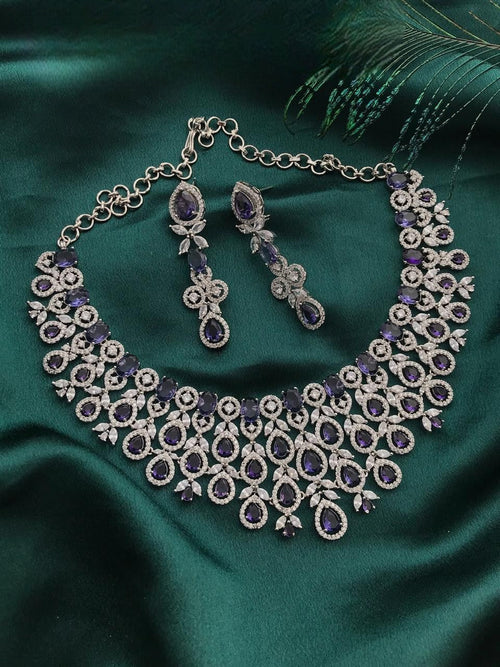 American Diamond Jewellery Set – Elegant Indian Gemstone Jewellery | Libasaa Traditional Indian Bridal Jewellery