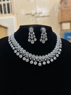 Bollywood Diva Inspired American Diamond Choker Necklace Set – Alia Bhatt AD Necklace Set, Bollywood Jewellery