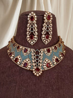 Regal Kundan Bridal Jewellery Set | Indian Jewellery | Indian Bridal & Wedding Jewelry | Polki Choker Necklace Set with Earrings