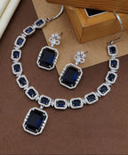 Dual-Tone Green & Pink Stone Diamond Necklace Set with Earrings | Indian Jewellery | Stone Diamond Jewellery | Indian Necklace Set