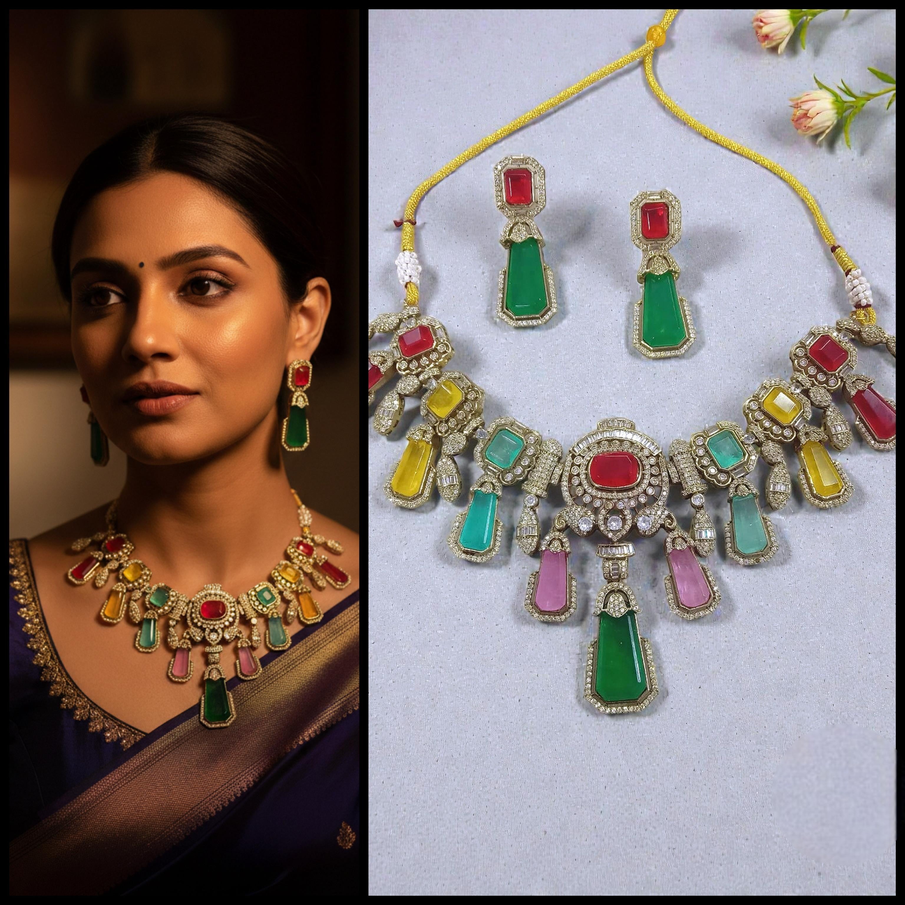 Kundan Necklace Bridal Set with Matching Earrings Beaded Indian Bridal Jewellery Set, Wedding Bridal Necklace Set for Bride