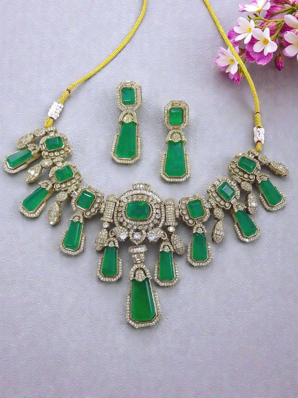 Kundan Necklace Bridal Set with Matching Earrings Beaded Indian Bridal Jewellery Set, Wedding Bridal Necklace Set for Bride