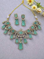 Kundan Necklace Bridal Set with Matching Earrings Beaded Indian Bridal Jewellery Set, Wedding Bridal Necklace Set for Bride