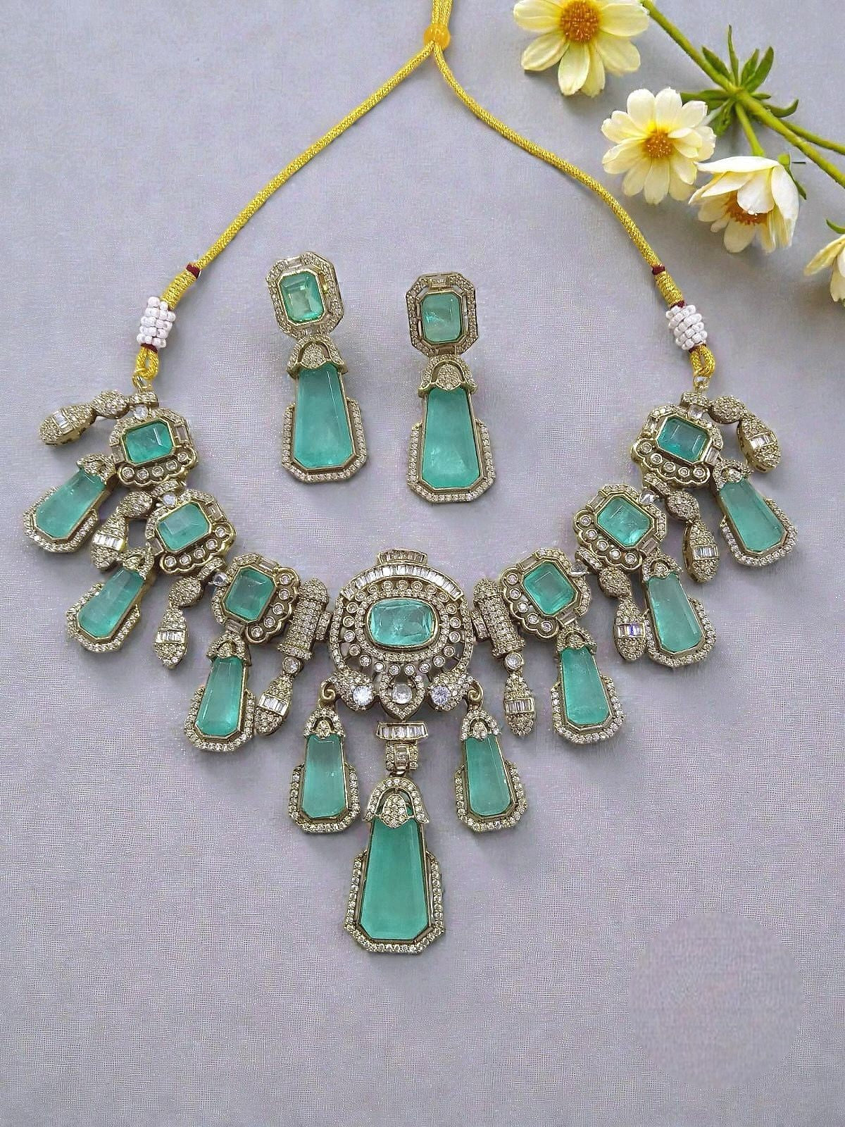 Kundan Necklace Bridal Set with Matching Earrings Beaded Indian Bridal Jewellery Set, Wedding Bridal Necklace Set for Bride