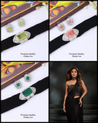 Celebrity Inspired Kundan Velvet Choker Bridal Necklace Set with Matching Earrings | Indian Wedding Bridal Jewellery for Bride