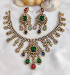 Royal Kundan Style Choker Necklace Set with Matching Earrings | Indian Jewellery Traditional Kundan Indian Necklace Set