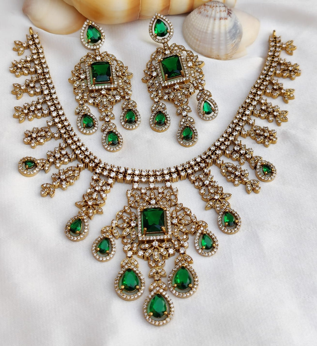 Royal Kundan Style Choker Necklace Set with Matching Earrings | Indian Jewellery Traditional Kundan Indian Necklace Set