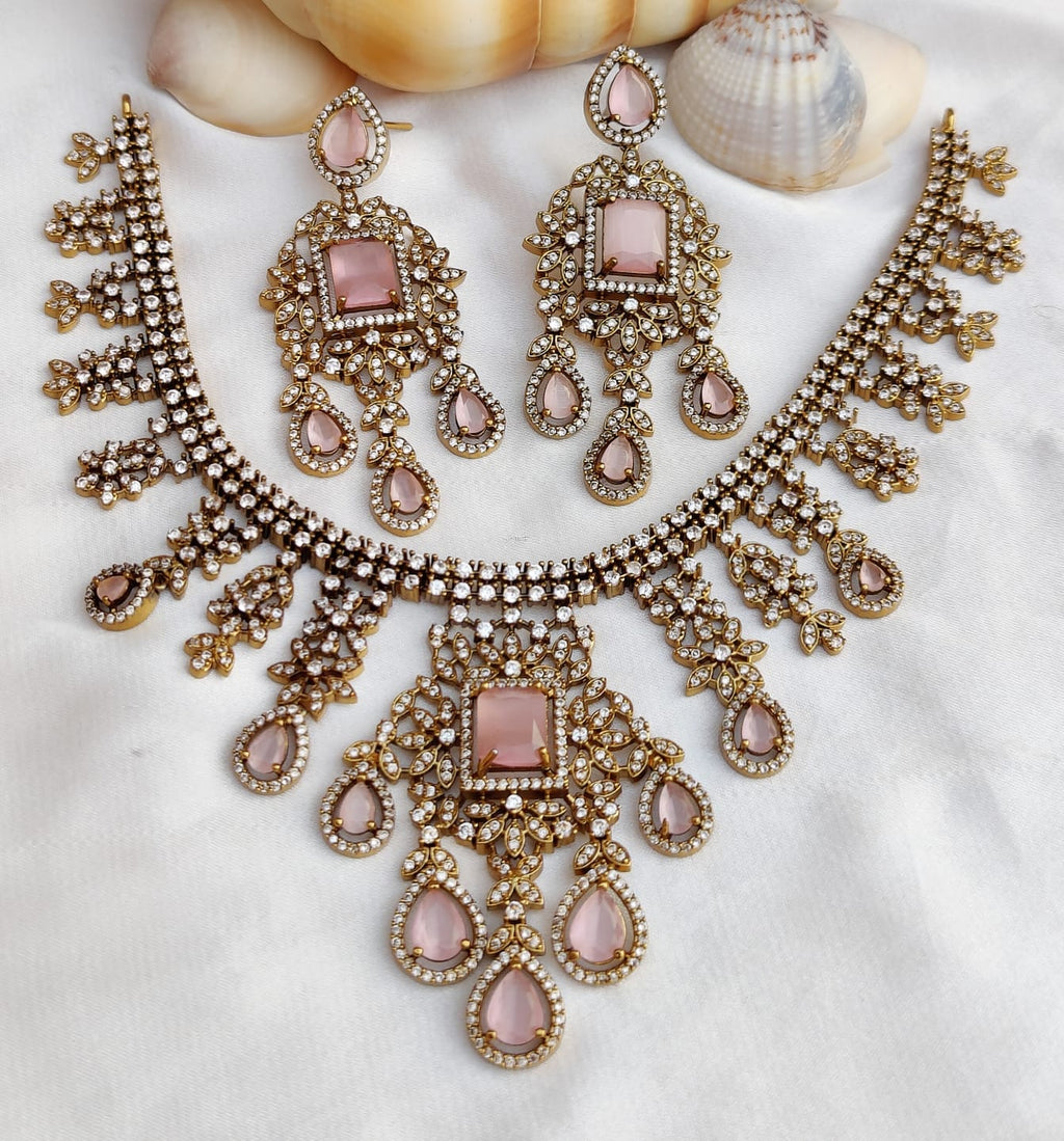 Royal Kundan Style Choker Necklace Set with Matching Earrings | Indian Jewellery Traditional Kundan Indian Necklace Set