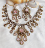 Royal Kundan Style Choker Necklace Set with Matching Earrings | Indian Jewellery Traditional Kundan Indian Necklace Set