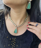 Traditional Craftsmanship American Diamond Kundan Necklace Set | Kundan Jewelry | Indian Jewelry